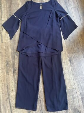 LE BOS Dressy Navy Pantsuit